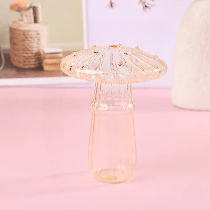 Vase en Verre - NordicMushroomVase™ - Jaune - Mon espace Jardinage