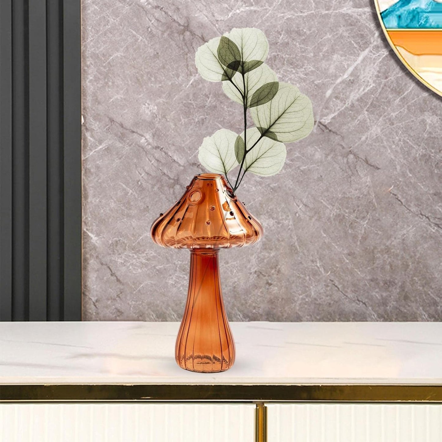 Vase en Verre - NordicMushroomVase™ - Marron - Mon espace Jardinage