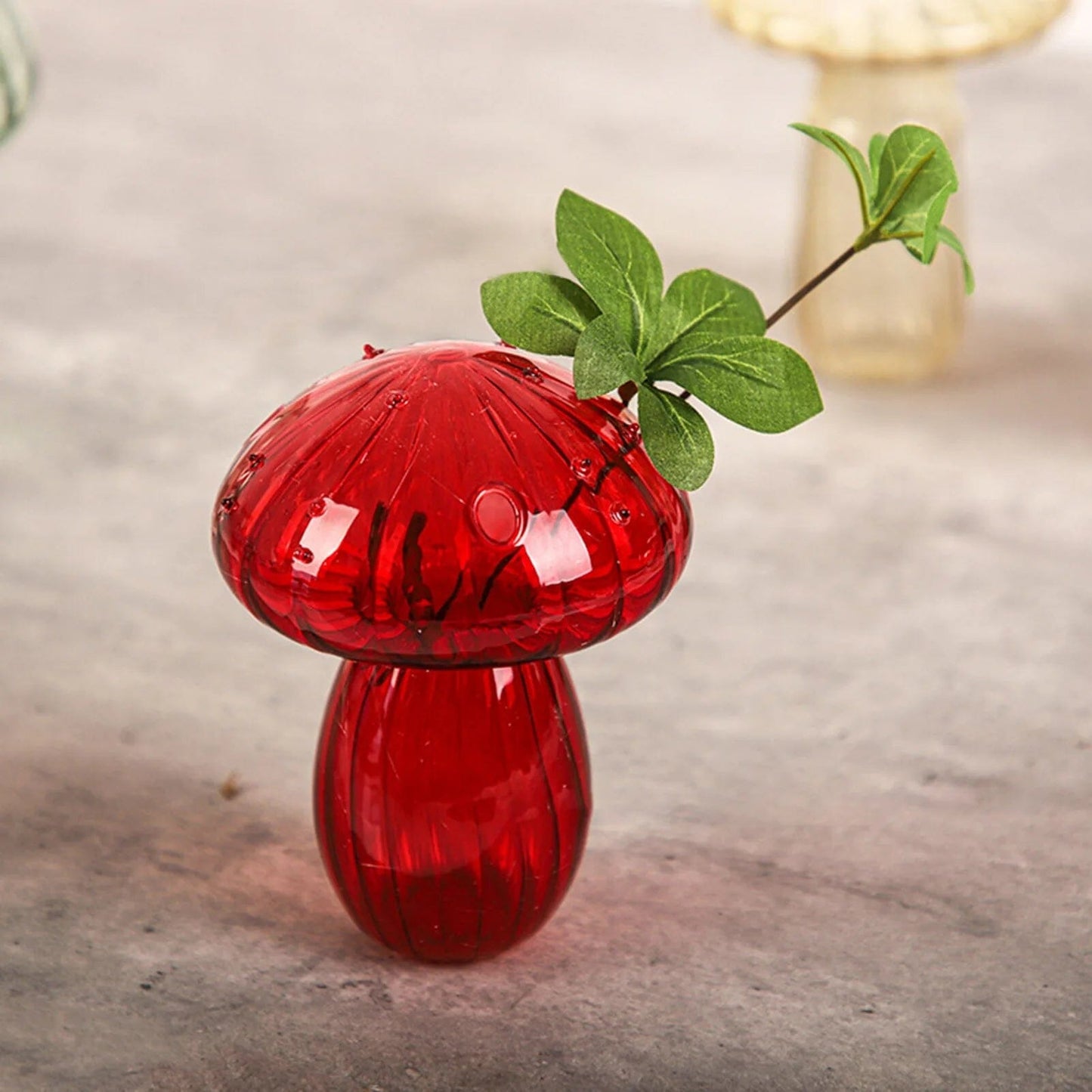 Vase en Verre - NordicMushroomVase™ - Rouge - Mon espace Jardinage