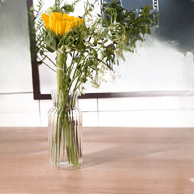 Vase en verre transparent - CreativeGlassVase™ - Style B - Mon espace Jardinage