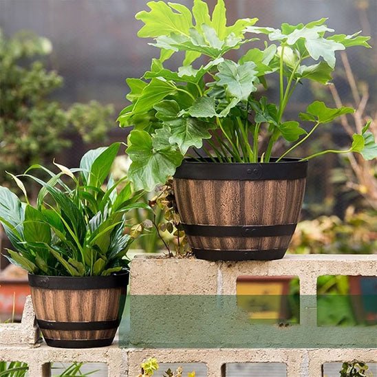 Cache pot tonneau | Whisky - Mon espace Jardinage
