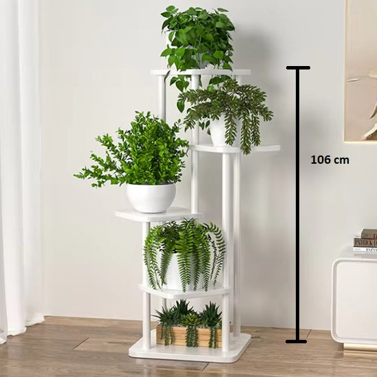 meuble a plantes de 106 cm blanc