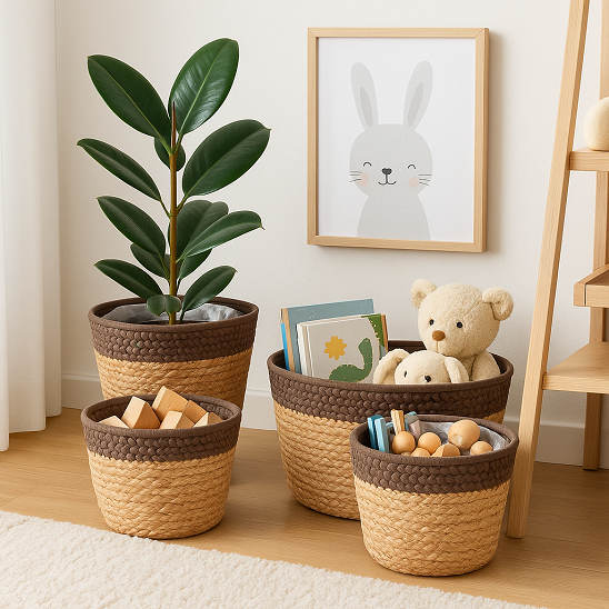 panier pour plante Floralis café autant pour les plantes que pour ranger les jouets