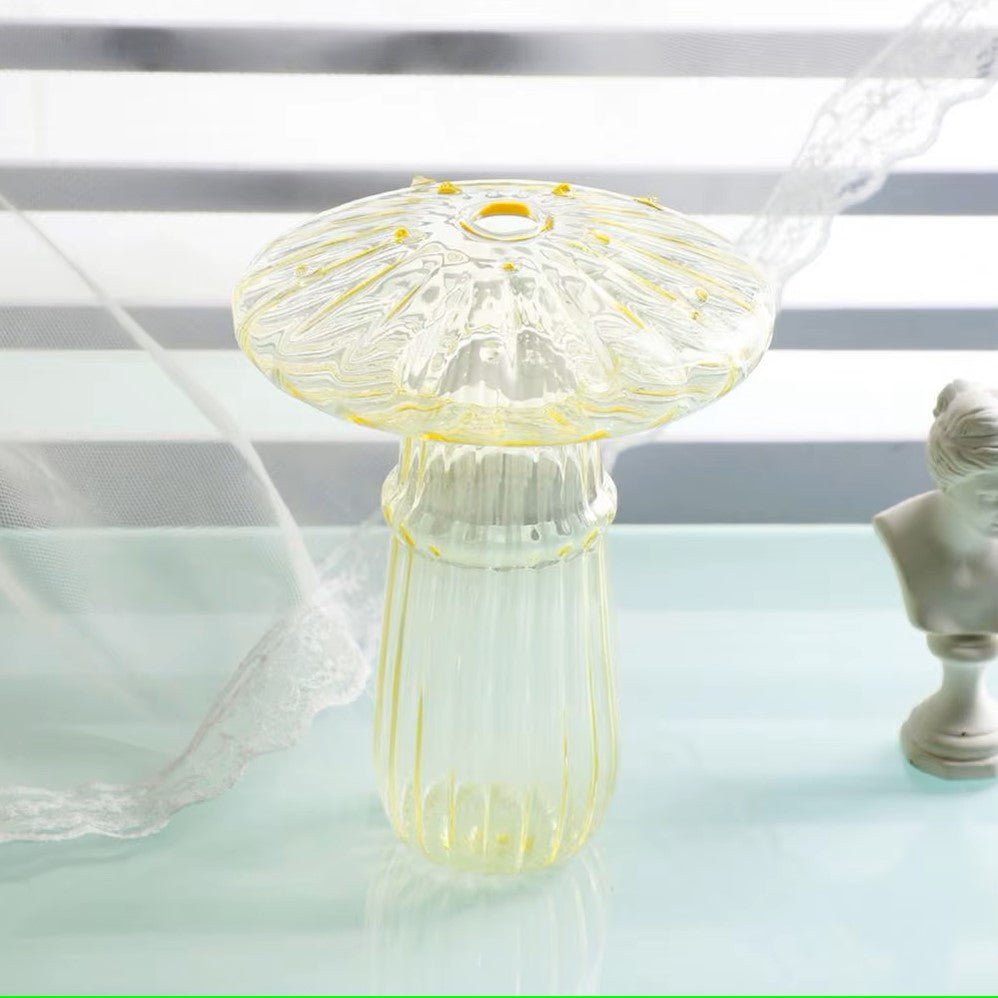Vase en Verre - NordicMushroomVase™ - Jaune - Mon espace Jardinage