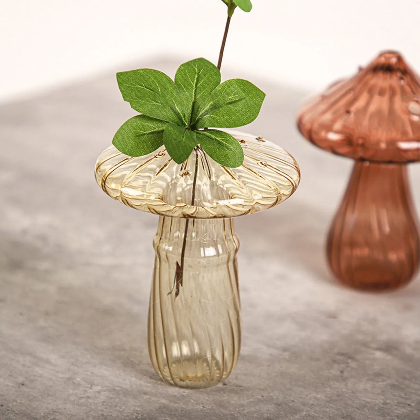 Vase en Verre - NordicMushroomVase™ - Jaune - Mon espace Jardinage