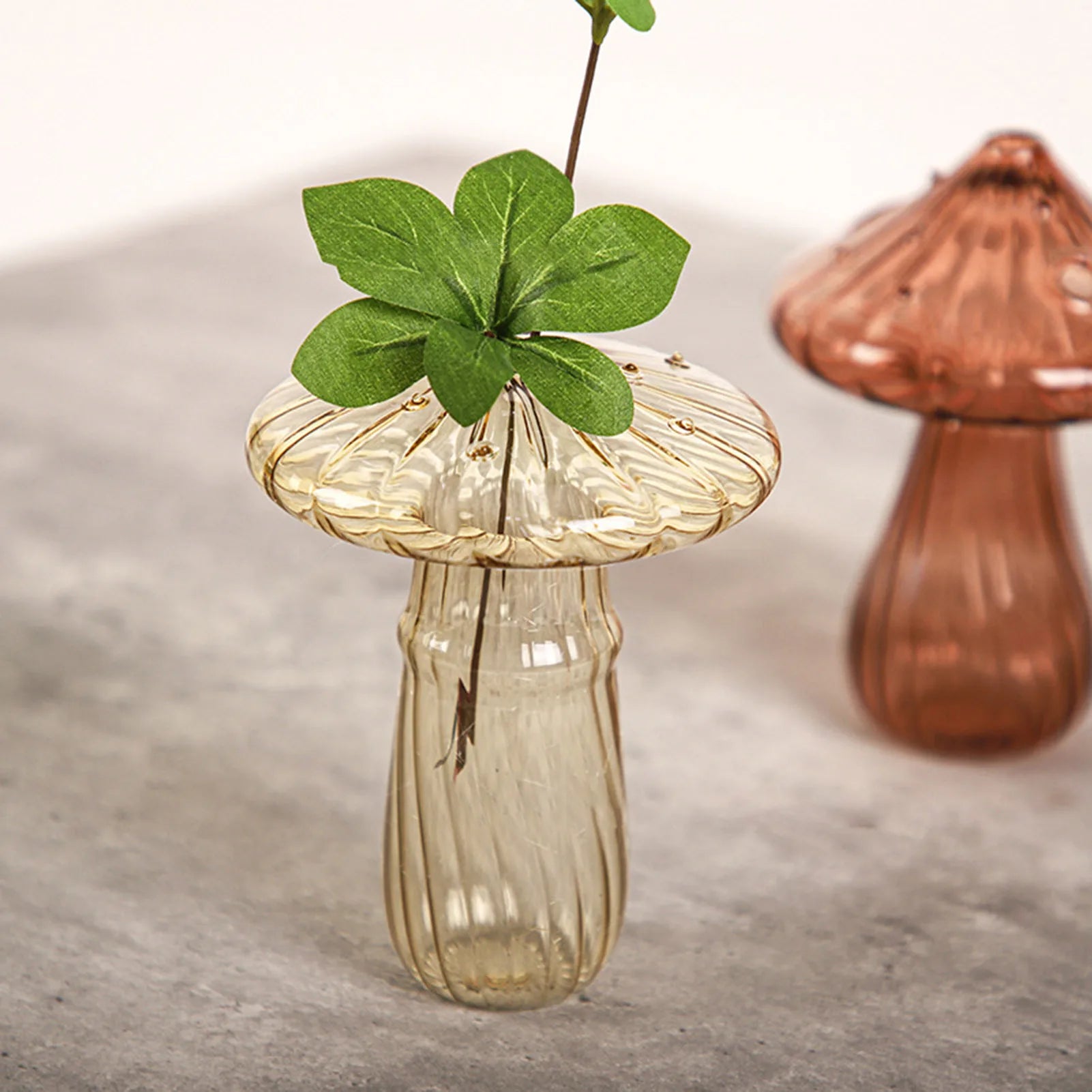 Vase en Verre - NordicMushroomVase™ - Jaune - Mon espace Jardinage
