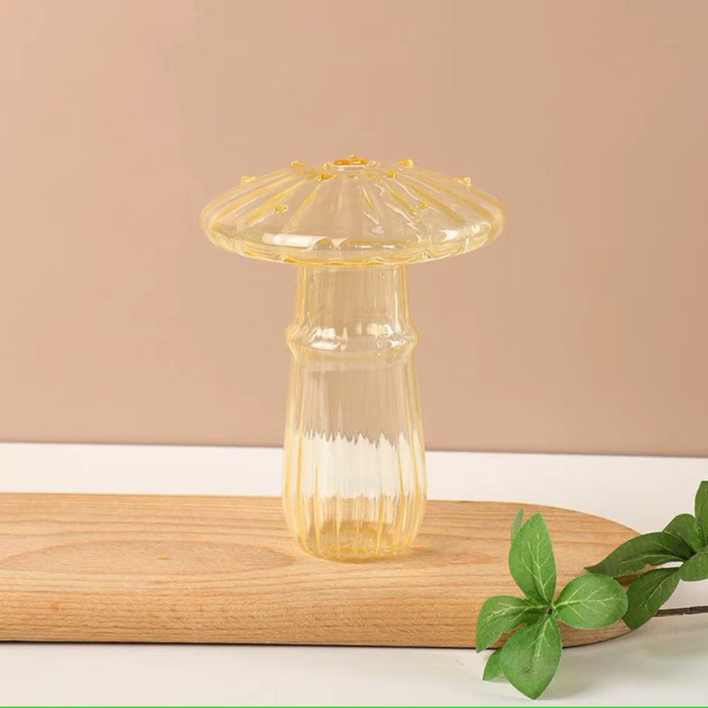 Vase en Verre - NordicMushroomVase™ - Jaune - Mon espace Jardinage