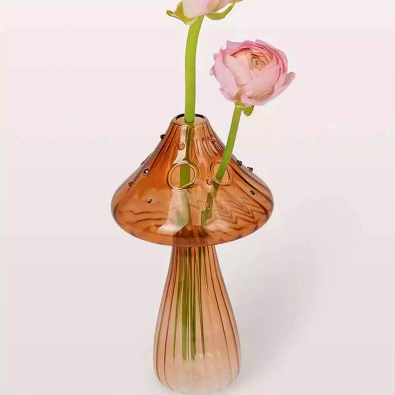 Vase en Verre - NordicMushroomVase™ - Marron - Mon espace Jardinage