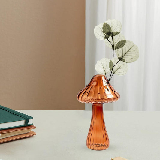 Vase en Verre - NordicMushroomVase™ - Marron - Mon espace Jardinage