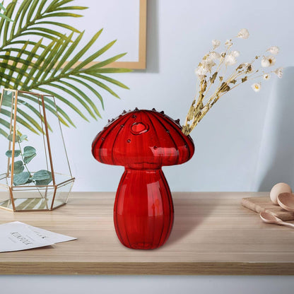 Vase en Verre - NordicMushroomVase™ - Rouge - Mon espace Jardinage