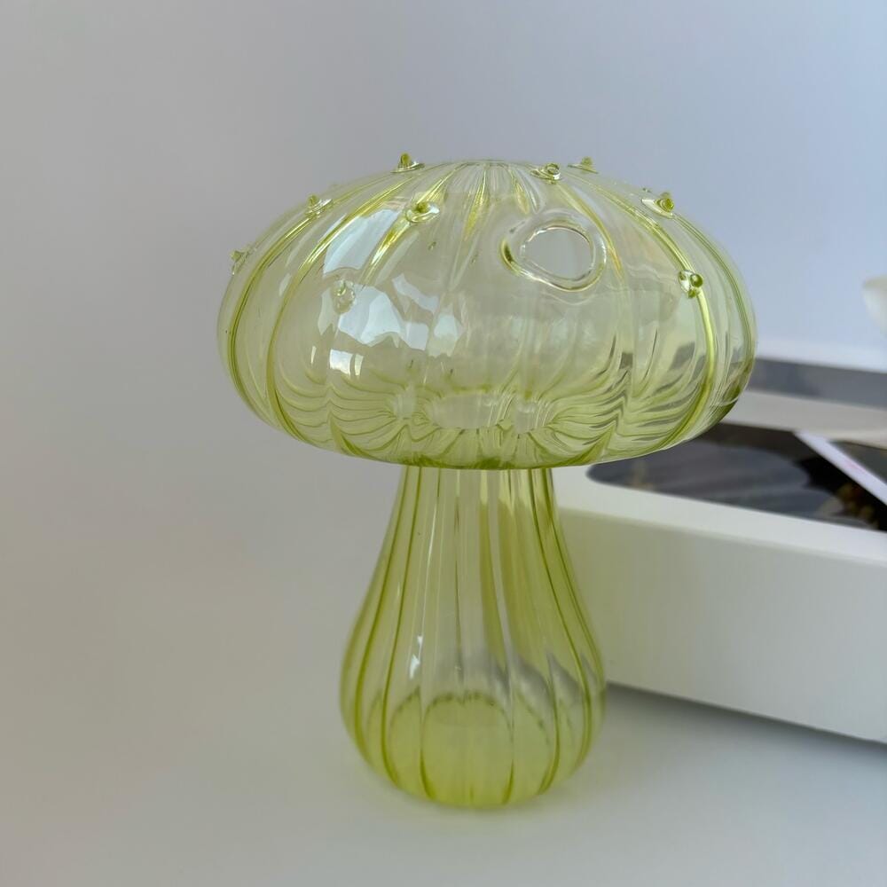 Vase en Verre - NordicMushroomVase™ - Vert - Mon espace Jardinage