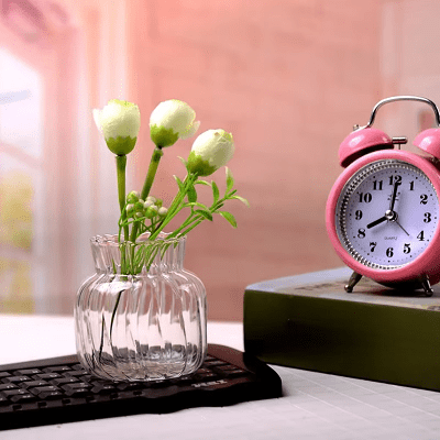 Vase en verre transparent - CreativeGlassVase™ - Style A - Mon espace Jardinage